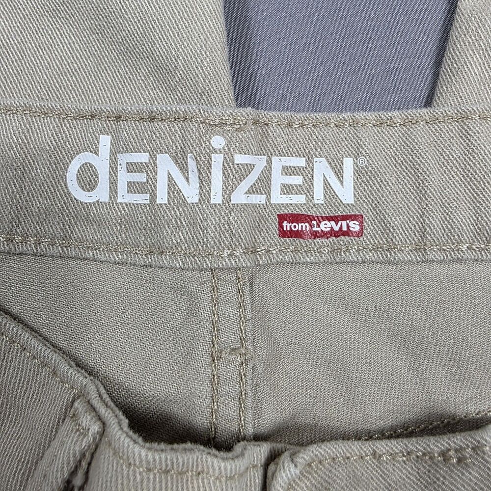 Denizen From Levi's Cuffed Capri Denim Pants Stretch Tan Color Women's Size 4 - Picture 4 of 9